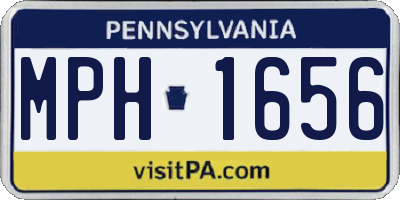 PA license plate MPH1656