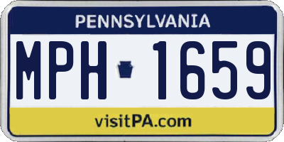 PA license plate MPH1659