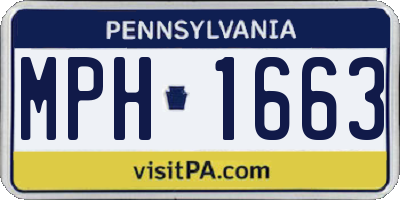 PA license plate MPH1663