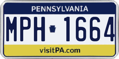 PA license plate MPH1664