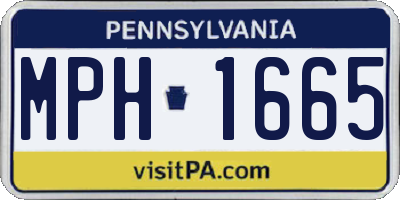 PA license plate MPH1665