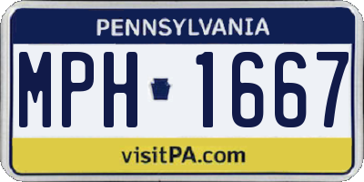 PA license plate MPH1667