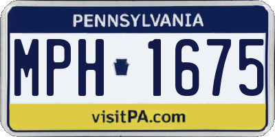 PA license plate MPH1675