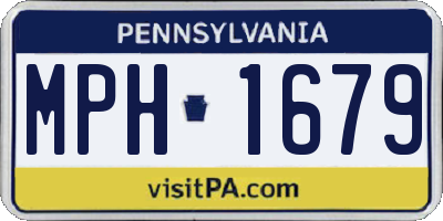 PA license plate MPH1679