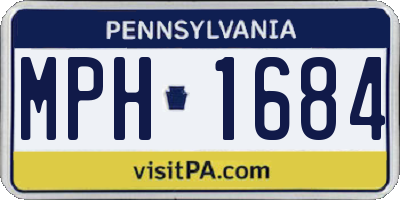 PA license plate MPH1684