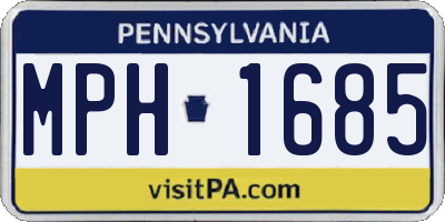 PA license plate MPH1685