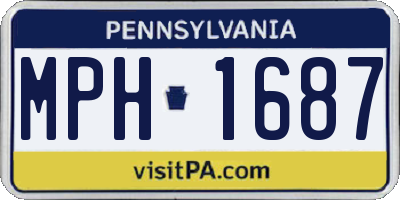 PA license plate MPH1687
