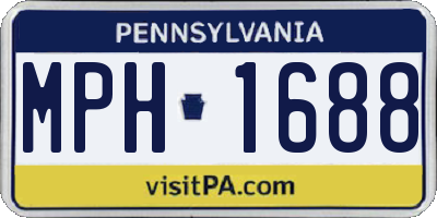 PA license plate MPH1688