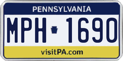 PA license plate MPH1690