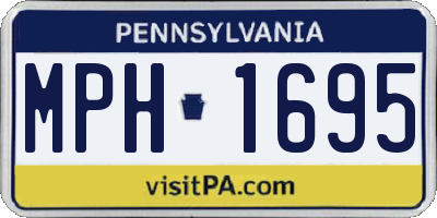 PA license plate MPH1695