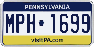 PA license plate MPH1699