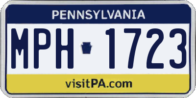PA license plate MPH1723