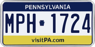 PA license plate MPH1724