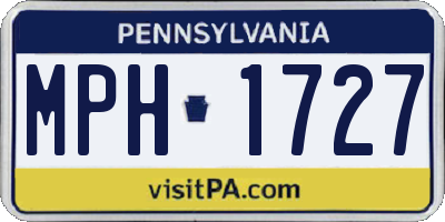 PA license plate MPH1727