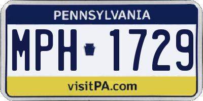 PA license plate MPH1729