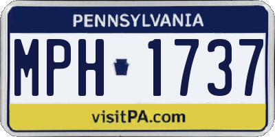 PA license plate MPH1737