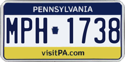 PA license plate MPH1738