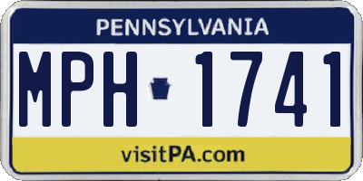 PA license plate MPH1741