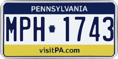 PA license plate MPH1743