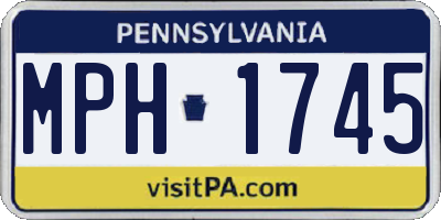 PA license plate MPH1745