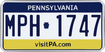 PA license plate MPH1747