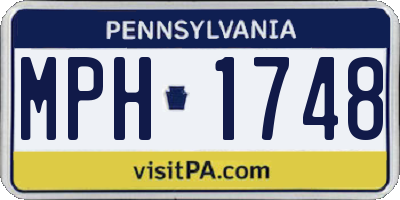 PA license plate MPH1748