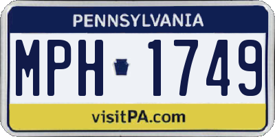 PA license plate MPH1749