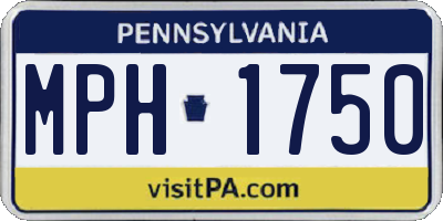 PA license plate MPH1750