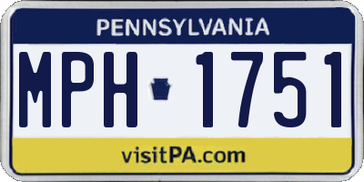 PA license plate MPH1751