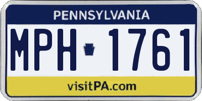 PA license plate MPH1761