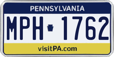 PA license plate MPH1762
