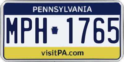 PA license plate MPH1765