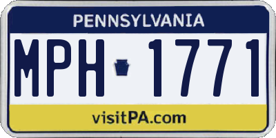 PA license plate MPH1771