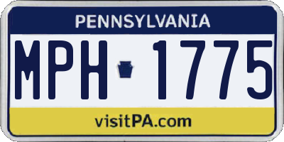 PA license plate MPH1775