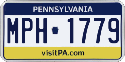 PA license plate MPH1779