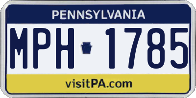 PA license plate MPH1785
