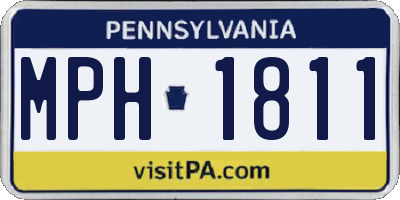 PA license plate MPH1811