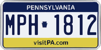 PA license plate MPH1812