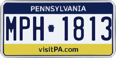 PA license plate MPH1813