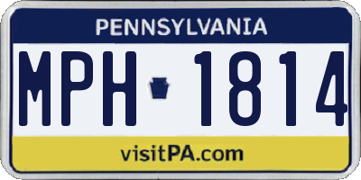 PA license plate MPH1814