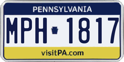 PA license plate MPH1817