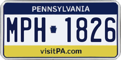 PA license plate MPH1826