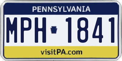 PA license plate MPH1841
