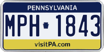 PA license plate MPH1843
