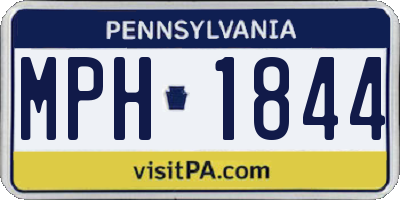 PA license plate MPH1844