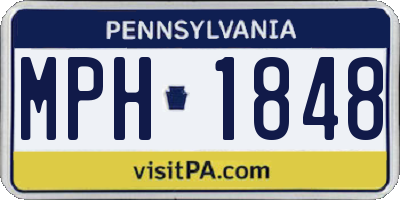 PA license plate MPH1848