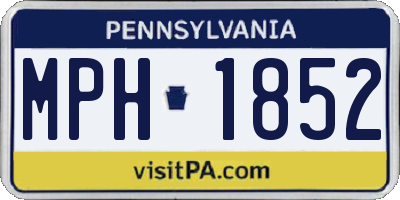 PA license plate MPH1852
