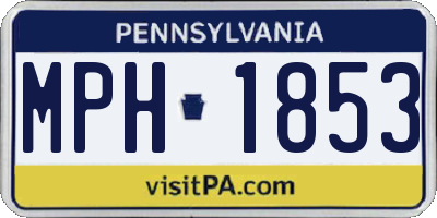 PA license plate MPH1853