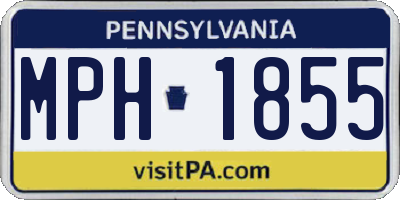 PA license plate MPH1855