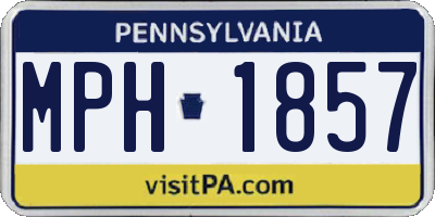 PA license plate MPH1857